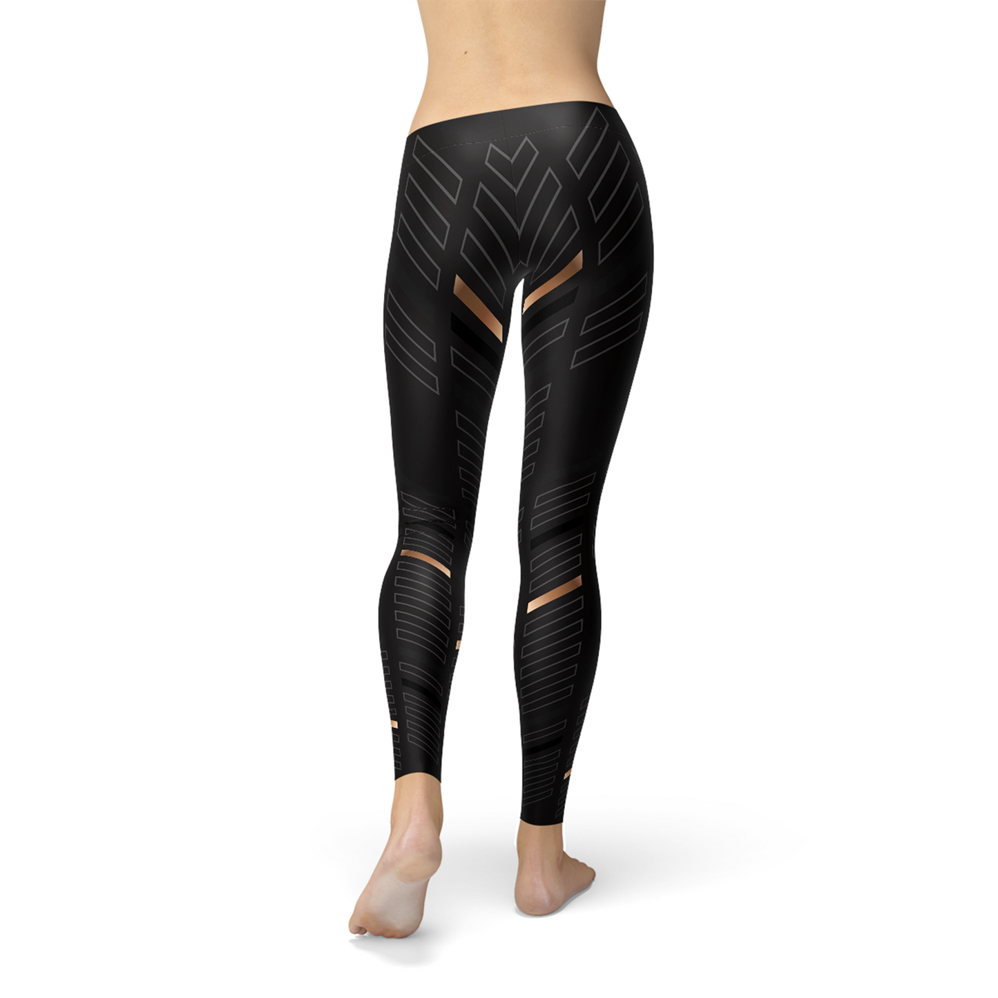 SWMW Sports Stripes Black Leggings