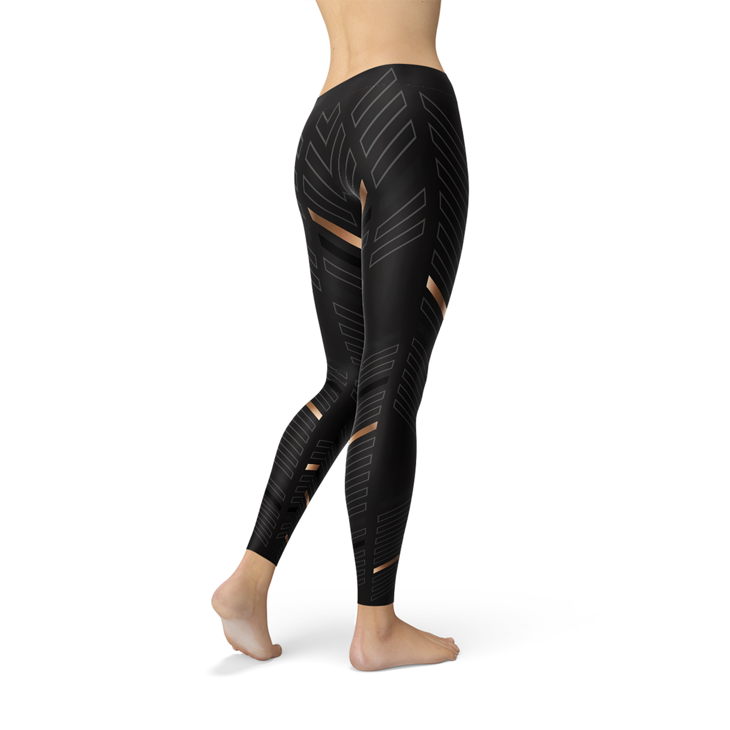 SWMW Sports Stripes Black Leggings